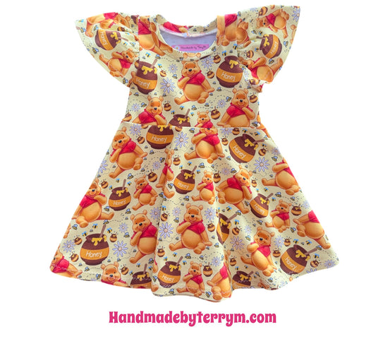 (1832) Sweet Bear Dress - Size 1
