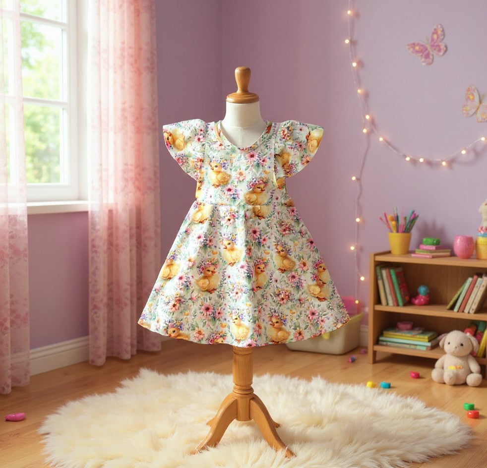 (1833) Baby Duck Dress - Size 1