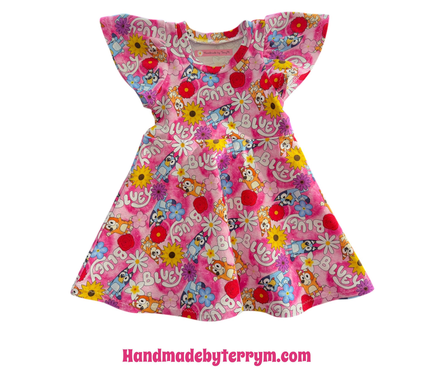 (1834) Blue Dog Dress - Size 1