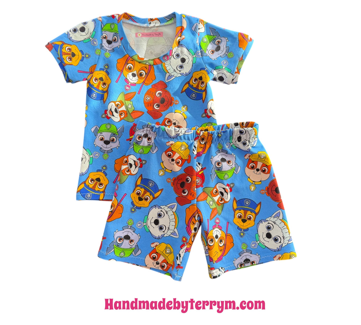 (1855) Rescue Pups T-Shirt & Shorts Set - Size 3