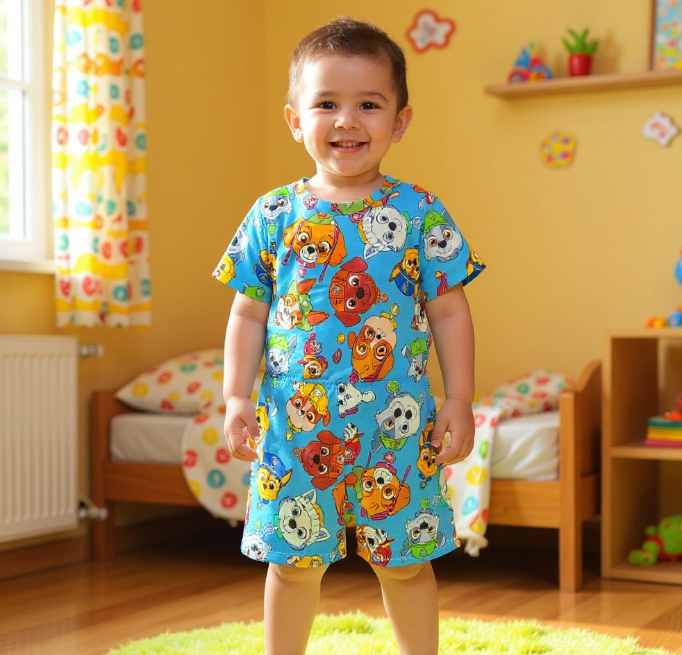 (1855) Rescue Pups T-Shirt & Shorts Set - Size 3