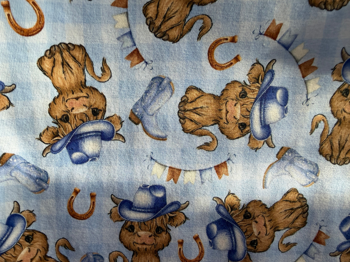 (1858) Cowboy Cow T-Shirt & Shorts Set - Size 3