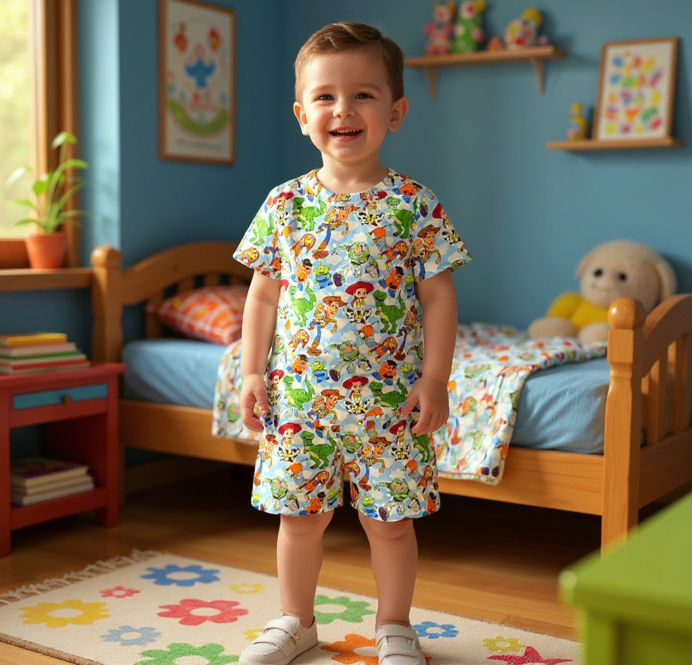 (1857) Playtime Pals T-Shirt & Shorts Set - Size 3