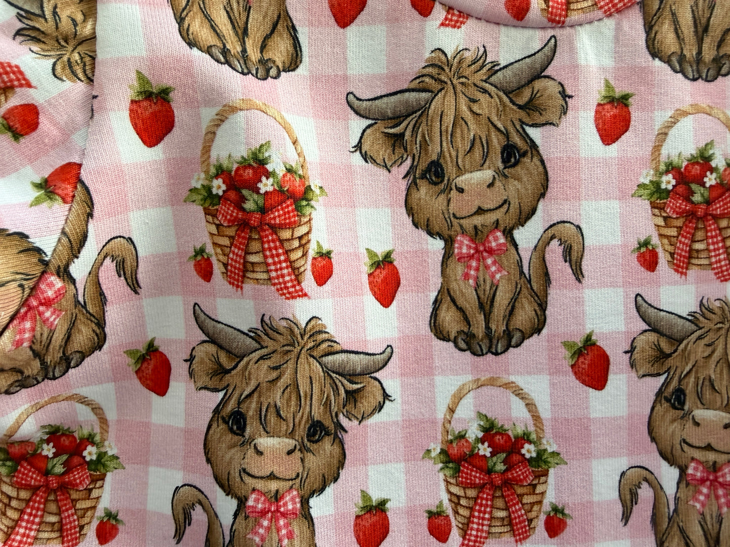 (1870) Pink Cow Dress - Size 2