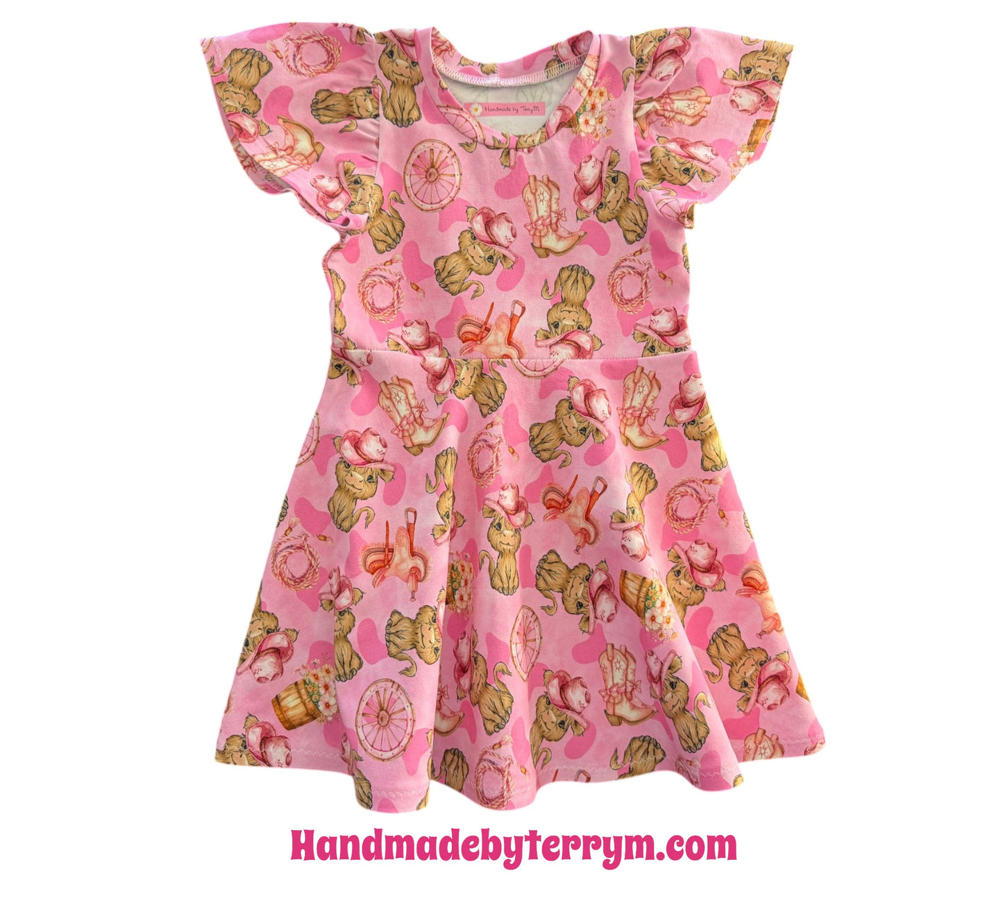 (1871) Pink Cow Girl Dress - Size 3