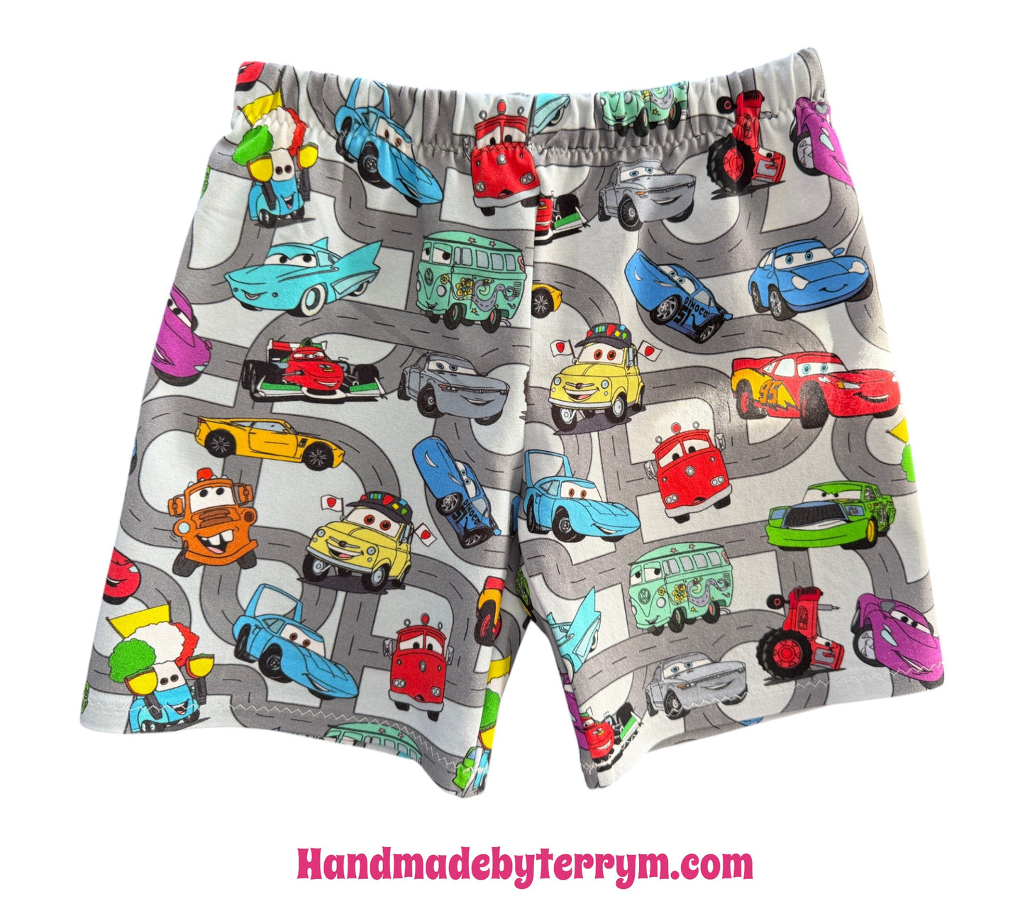 (1863) Colourful Cars T-Shirt & Shorts Set - Size 3