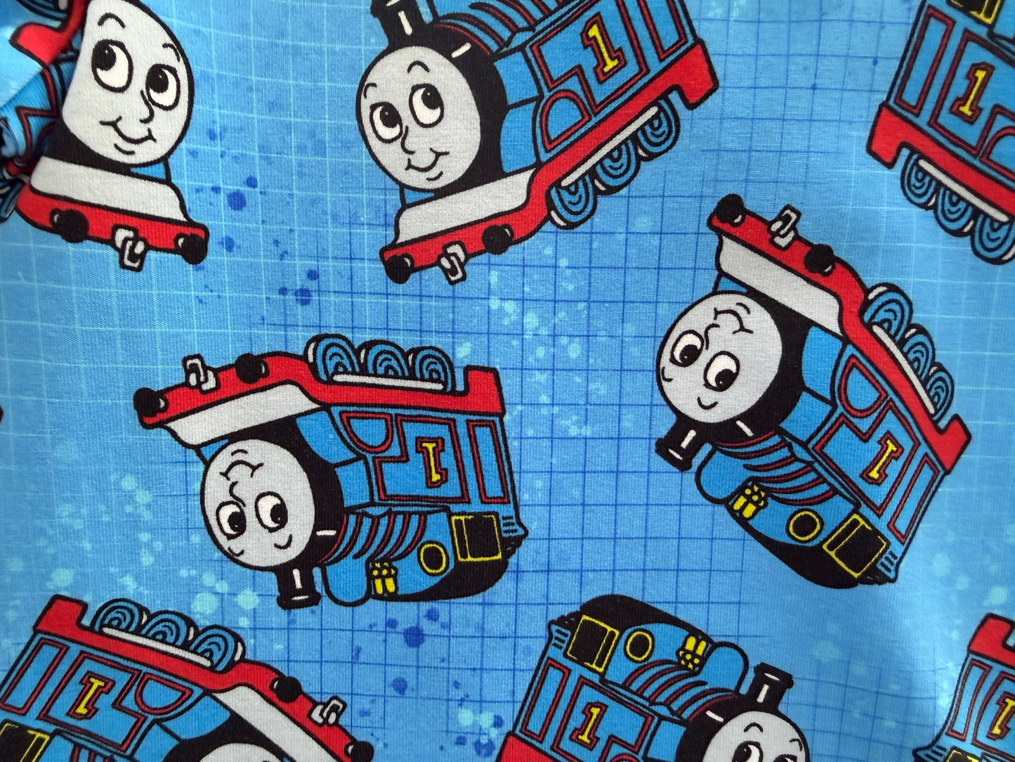 (1862) Blue Train T-Shirt & Shorts Set - Size 3