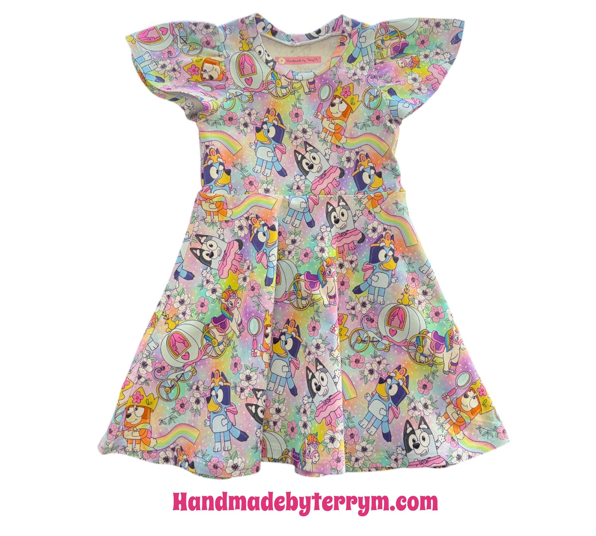 (1881) Blue Dog Queens Dress - Size 4