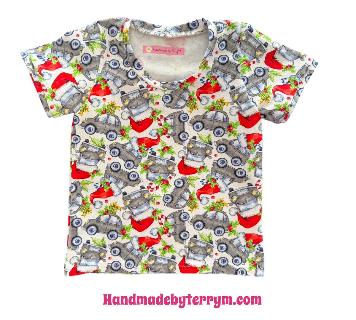 (1866) Santa Truck T-Shirt - Size 2
