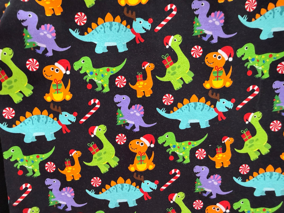 (1837) Xmas Dinosaur T-Shirt - Size 3