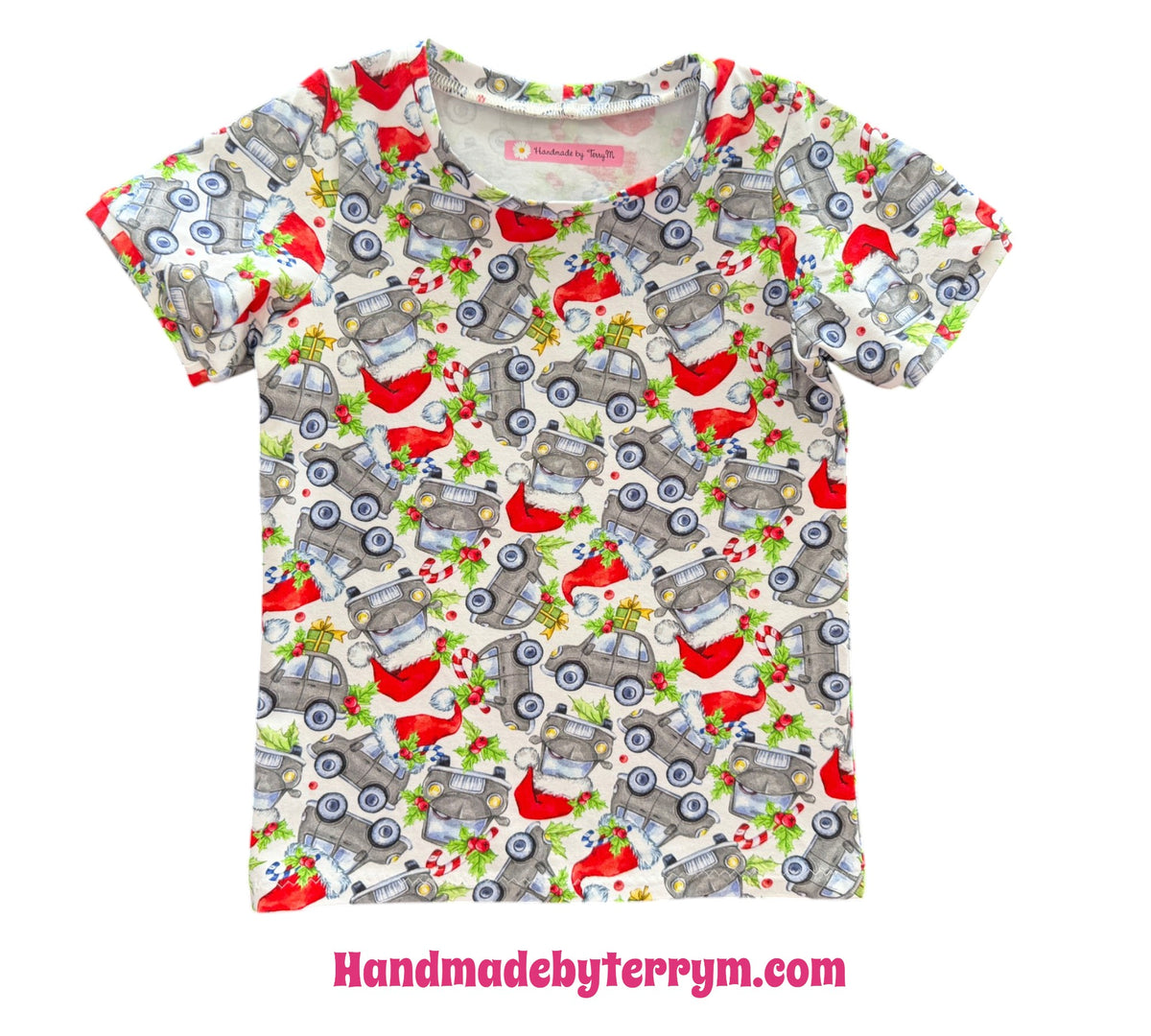 (1868) Santa Truck T-Shirt - Size 4