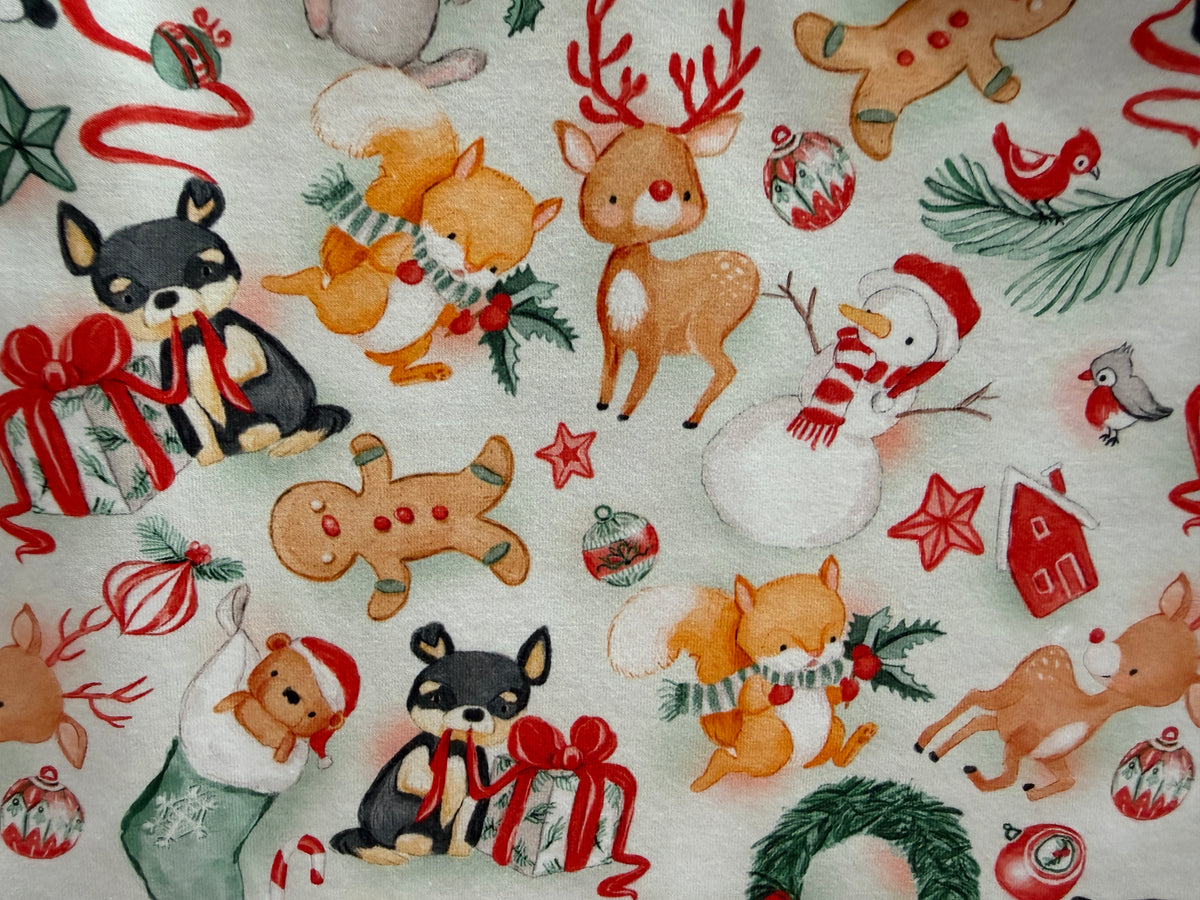 (1854) Reindeer Xmas T-Shirt - Size 5