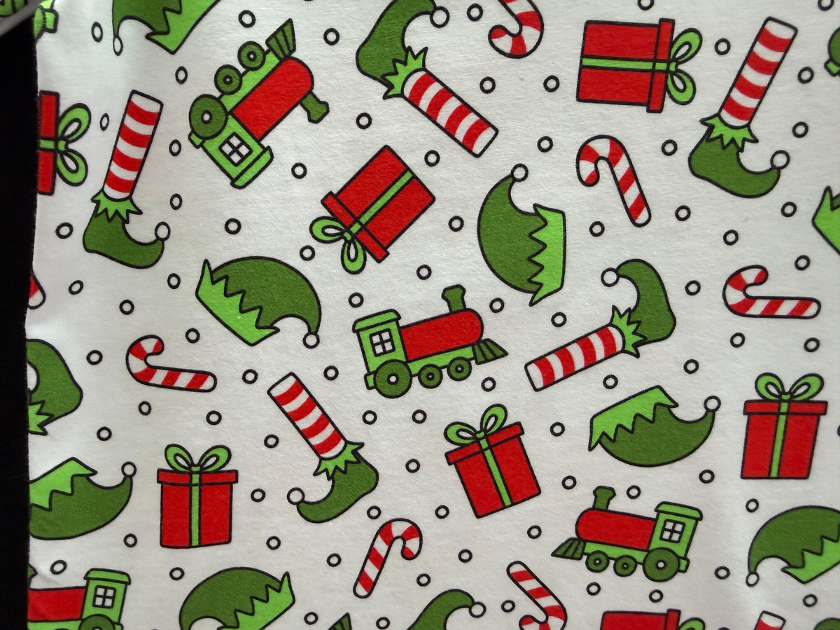 (1845) Candy Cane Christmas T-Shirt - Size 5