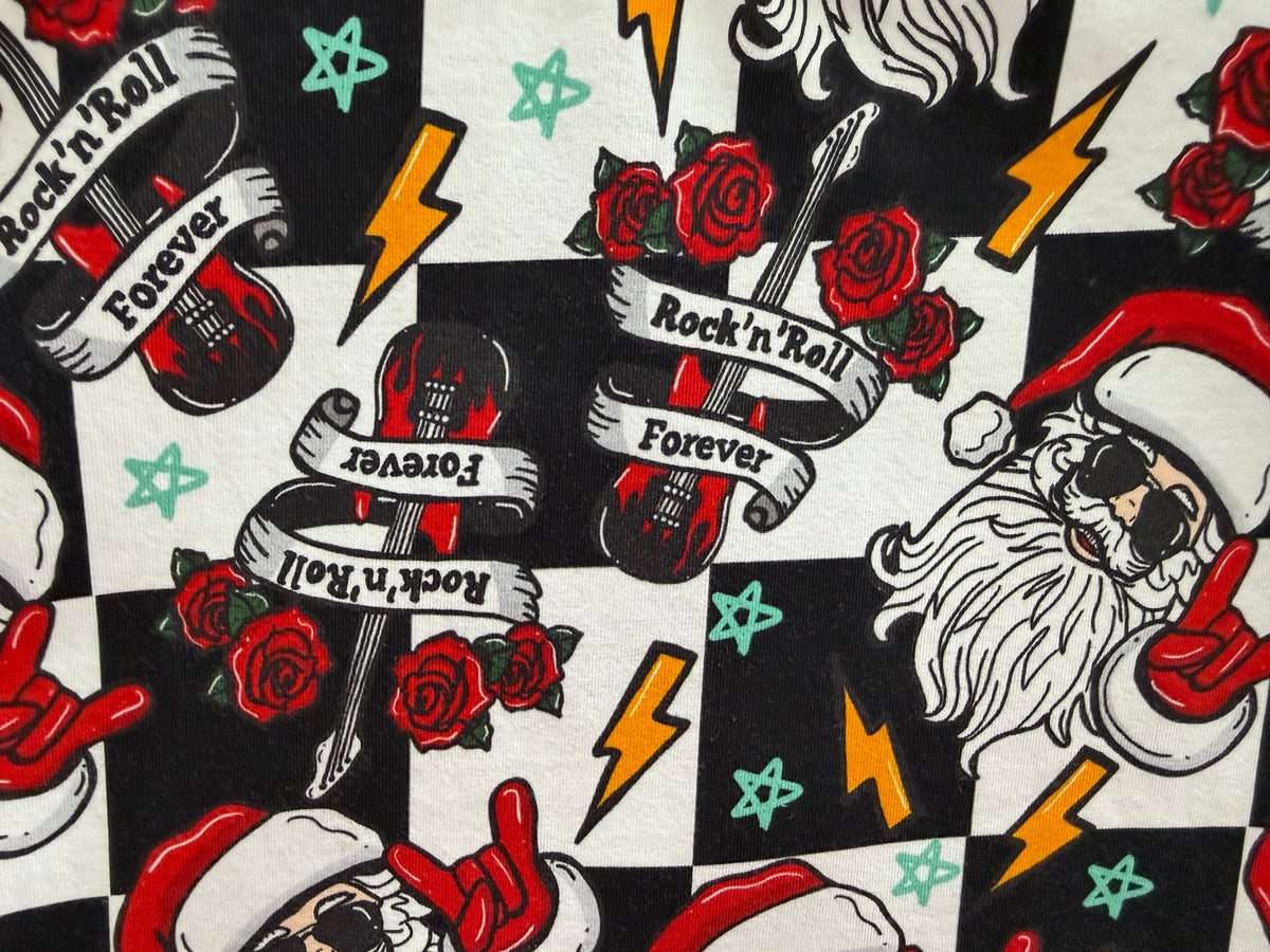 (1890) Rock'n'Roll Santa T-Shirt - Size 1