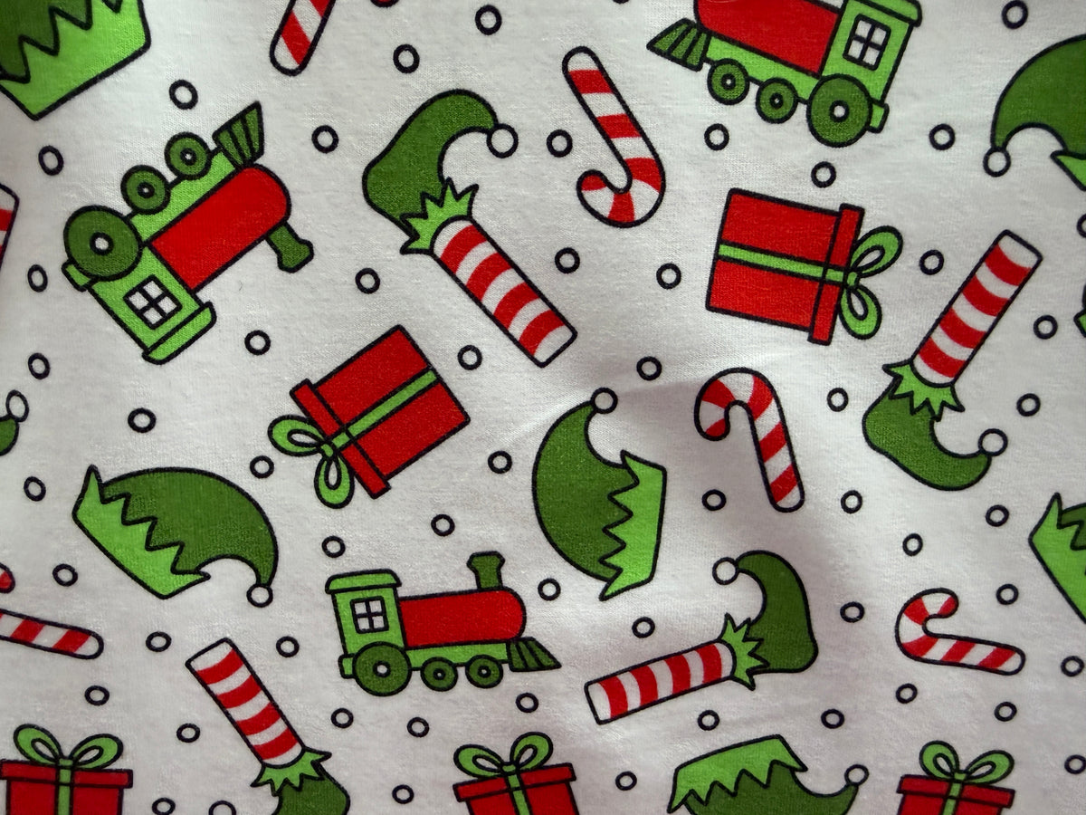 (1842) Candy Cane Christmas T-Shirt - Size 2