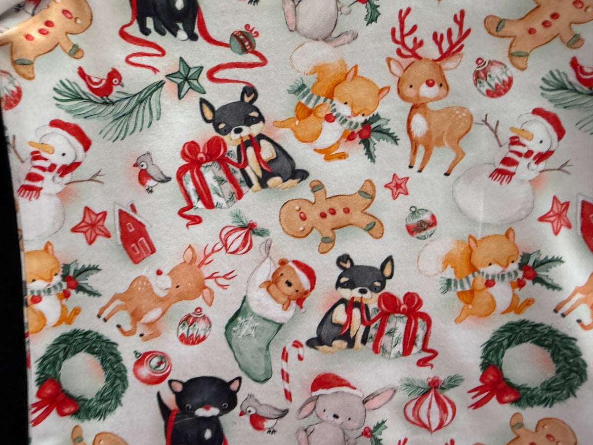 (1853) Reindeer Christmas T-Shirt - Size 3