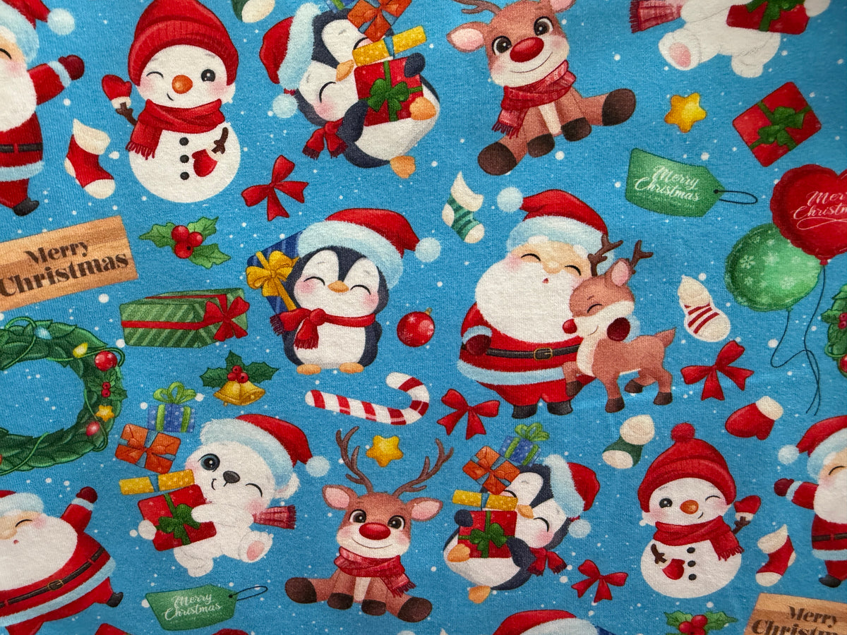 (1944) Blue Santa T-Shirt - Size 6