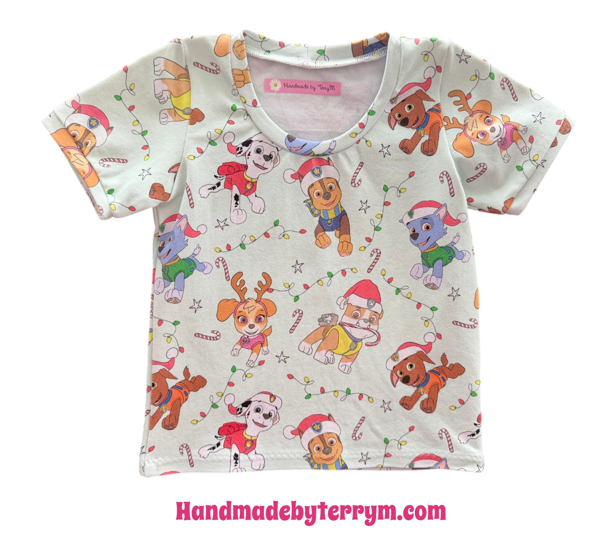 (1263)Christmas Puppy T-Shirt - Size 1