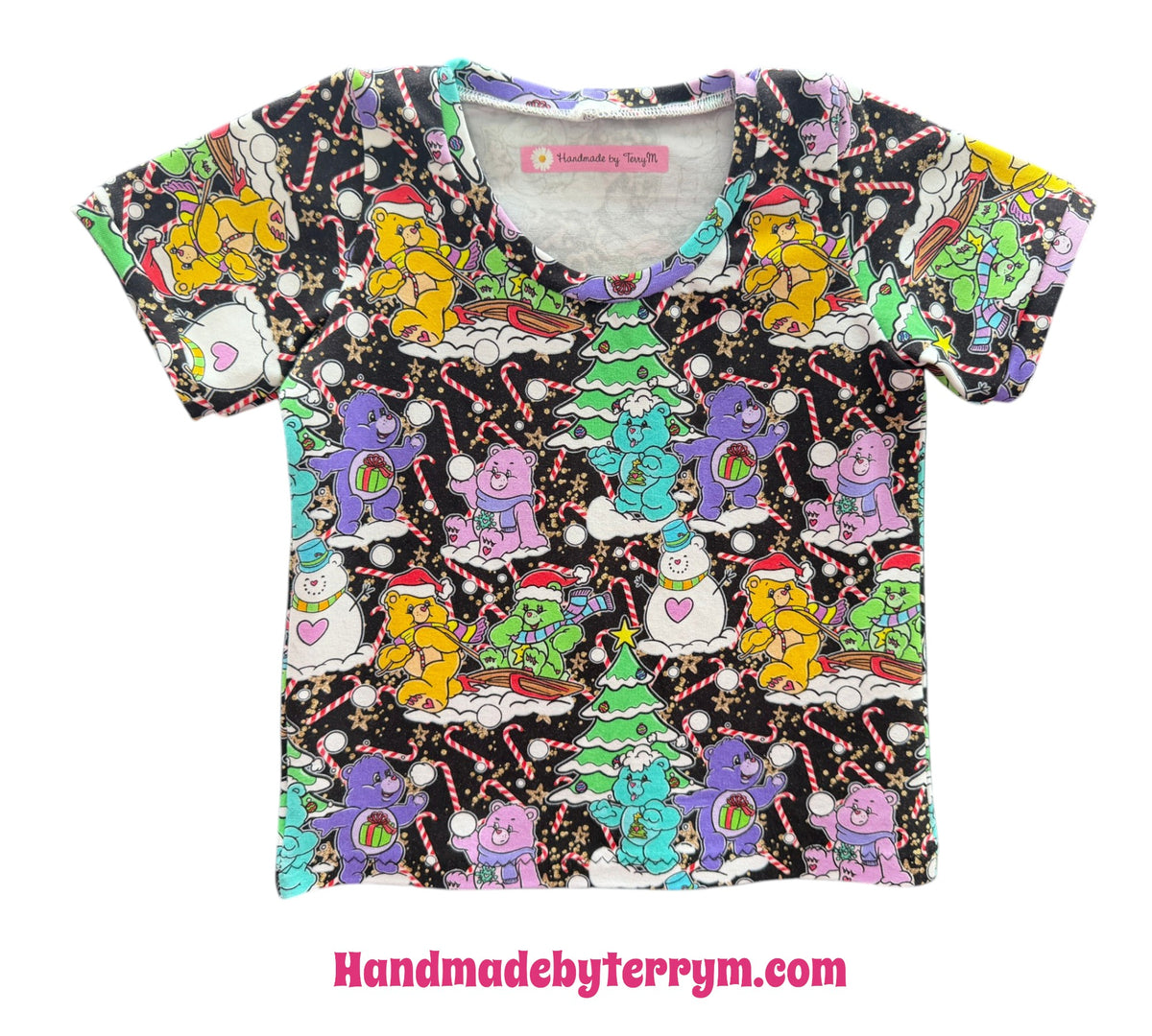 (1268) Christmas Bears T-Shirt - Size 1