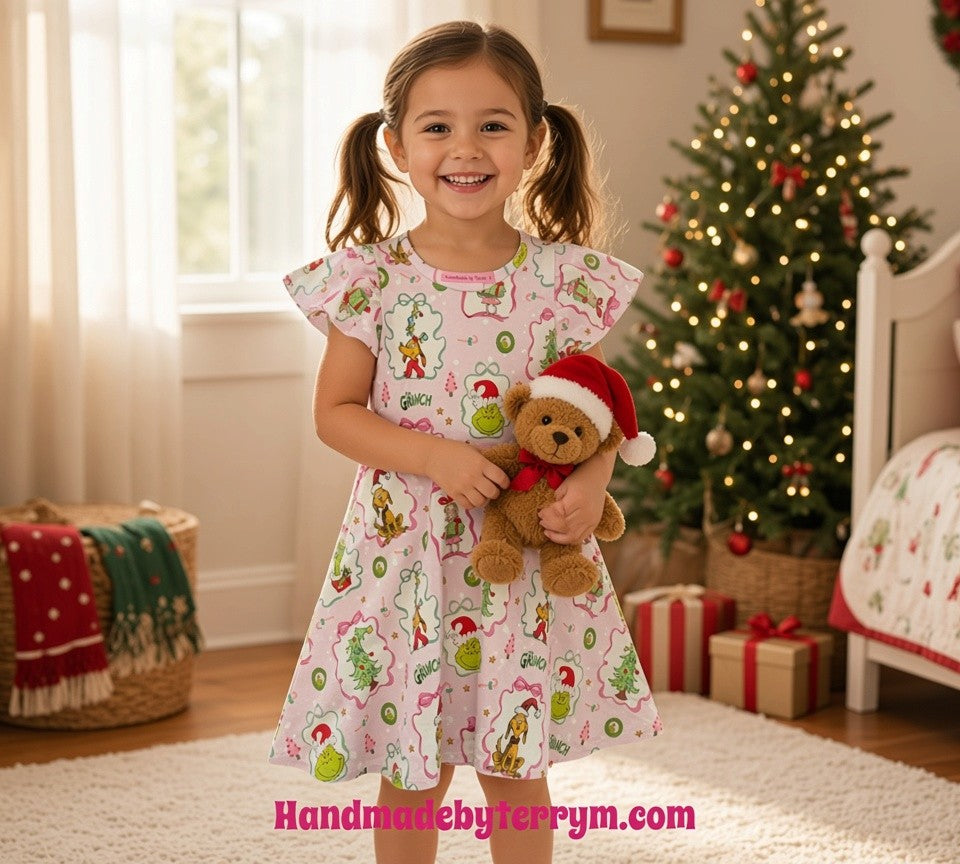 (1931) Pink Mean Xmas Character - Size 5