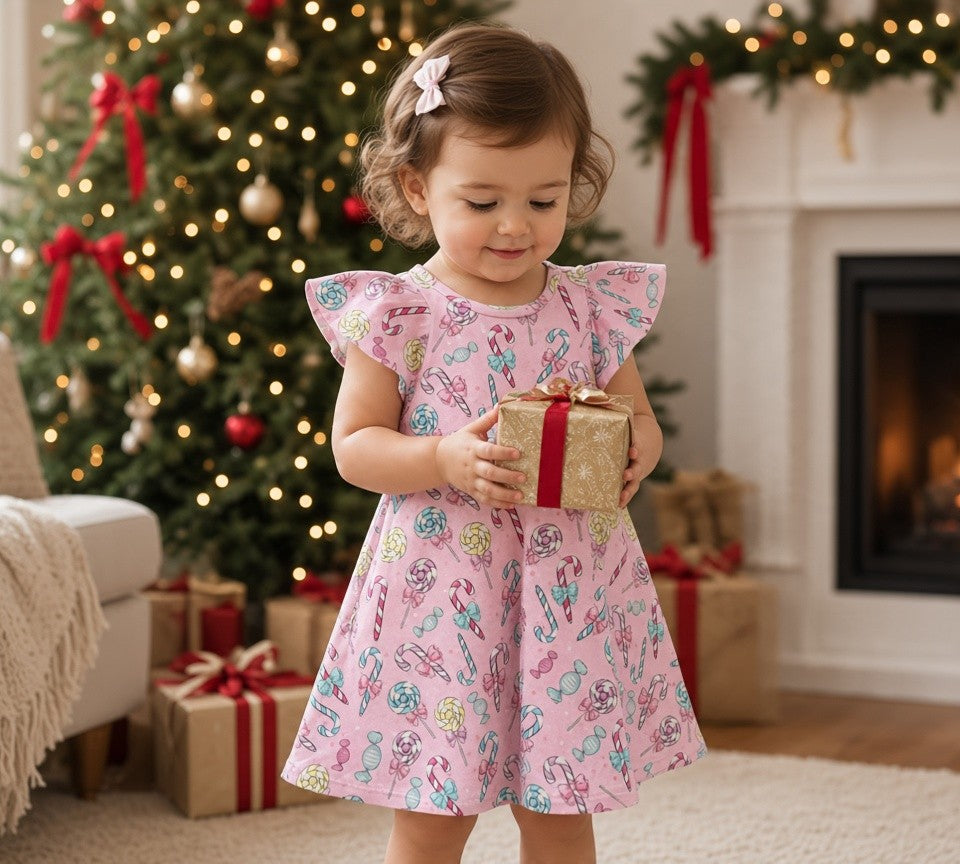 (1954) Lolipops & Candy Cane Dress - Size 1