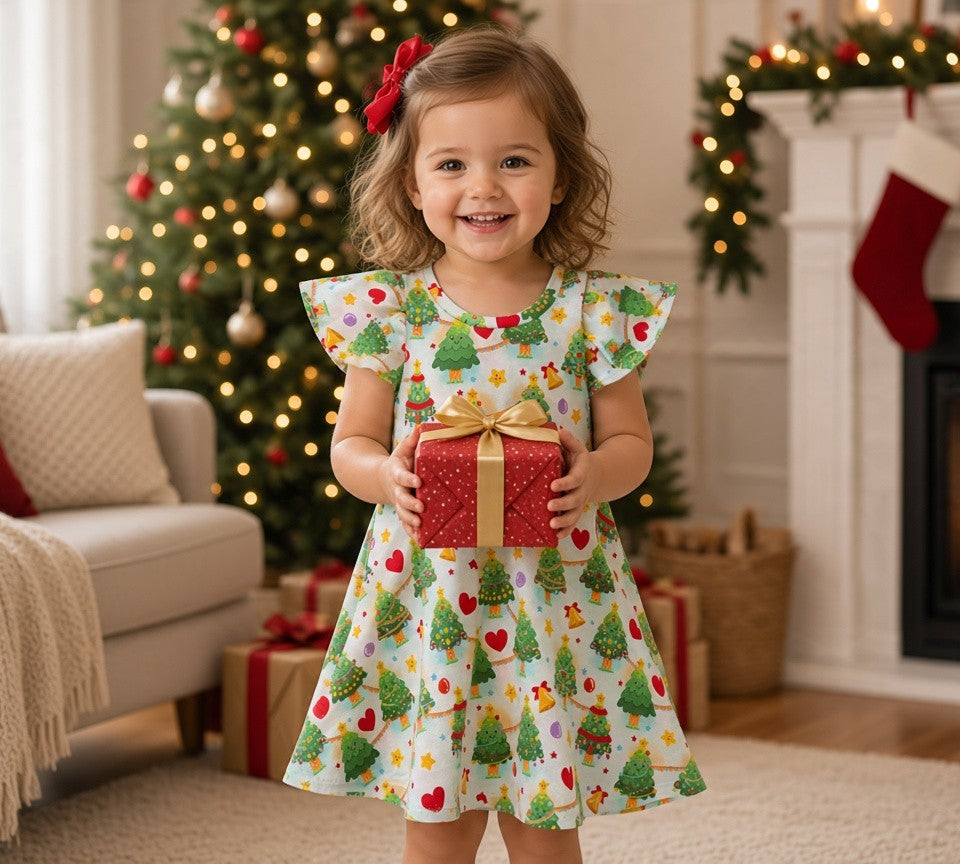 (1955) Christmas Tree Dress - Size 2