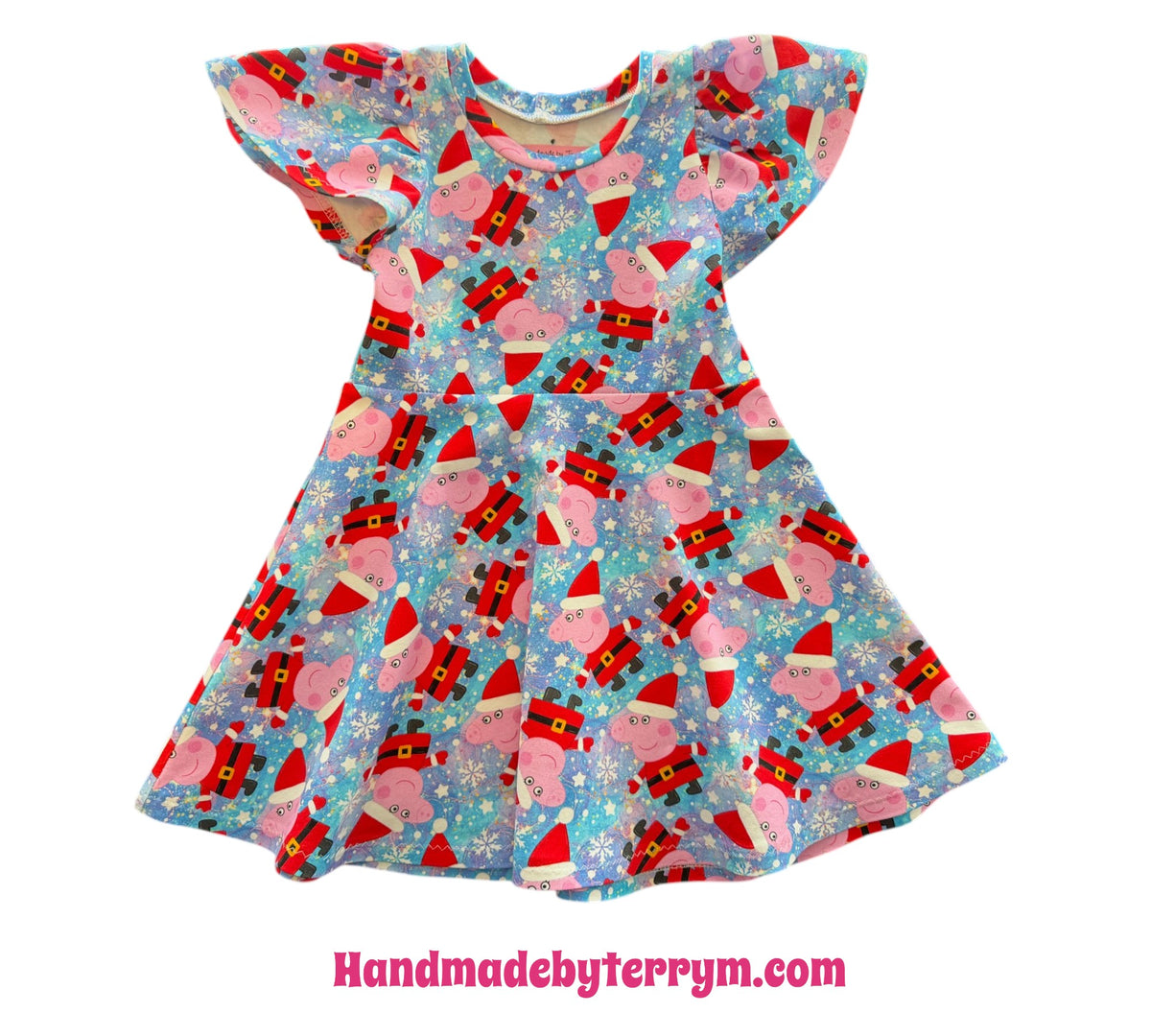 (1950) Cute Christmas Pig Dress - Size 2