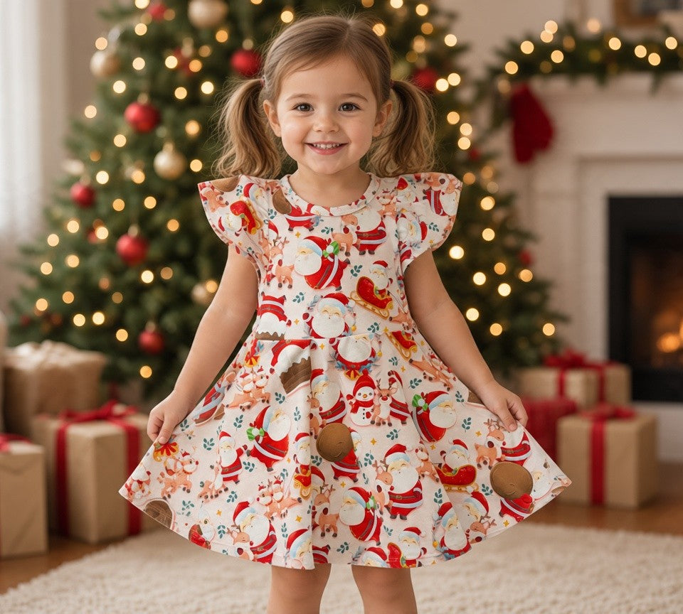 (1937) Happy Santa Dress - Size 2