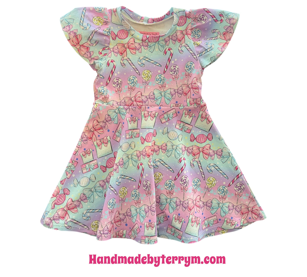(1940) Candy & Bows Christmas Dress - Size 4
