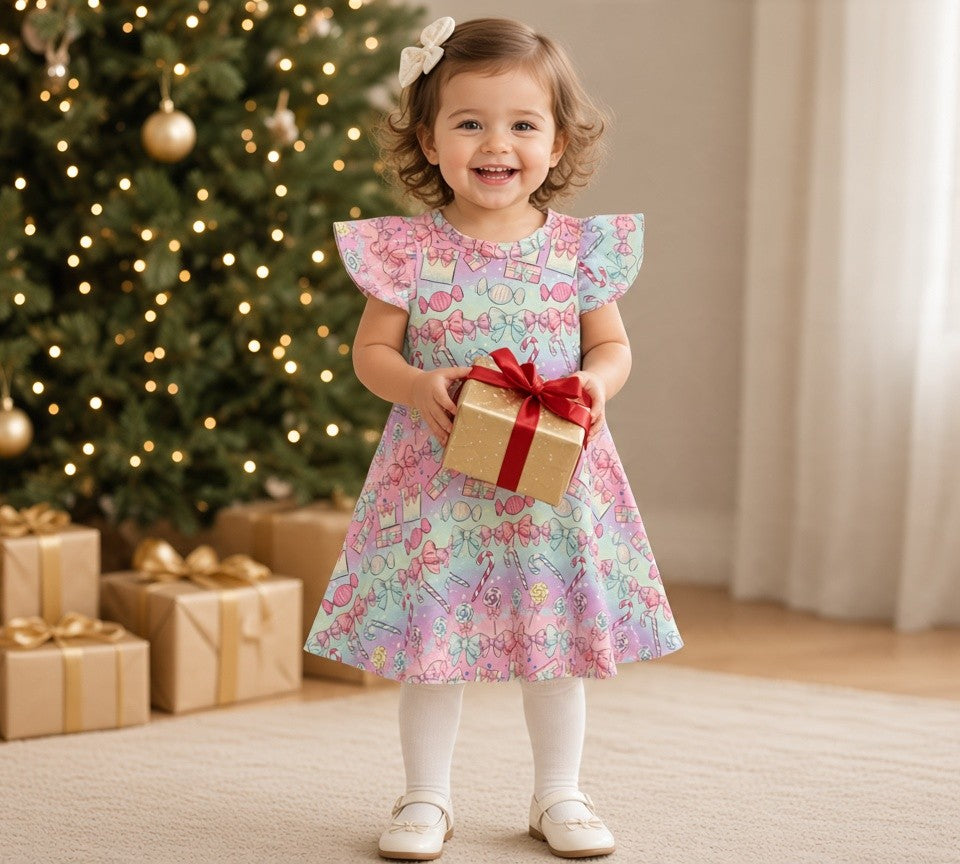 (1939) Candy & Bows Christmas Dress - Size 3