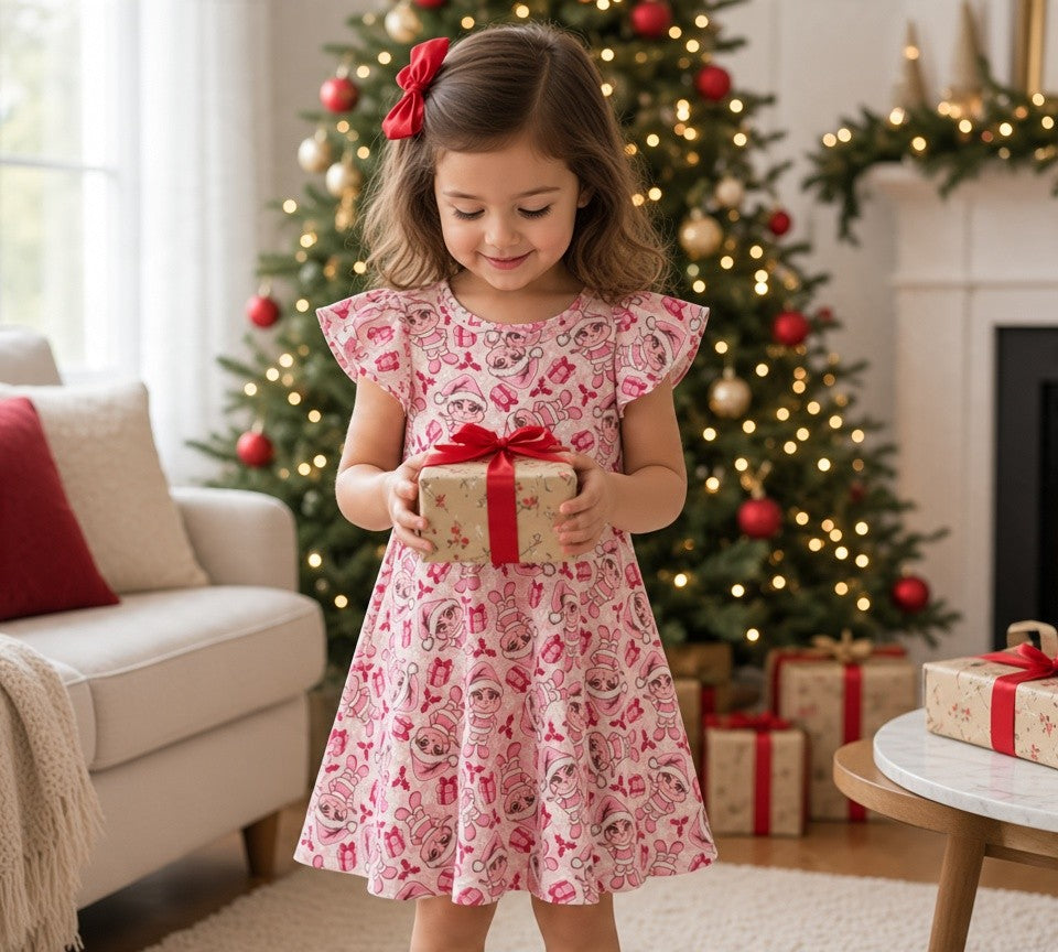 (1953) Pink Mean Christmas Character - Size 4