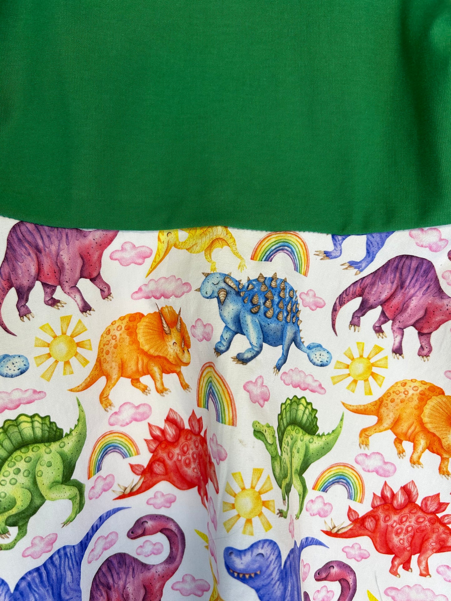 Colourful Dinosaur Dress - Size 2