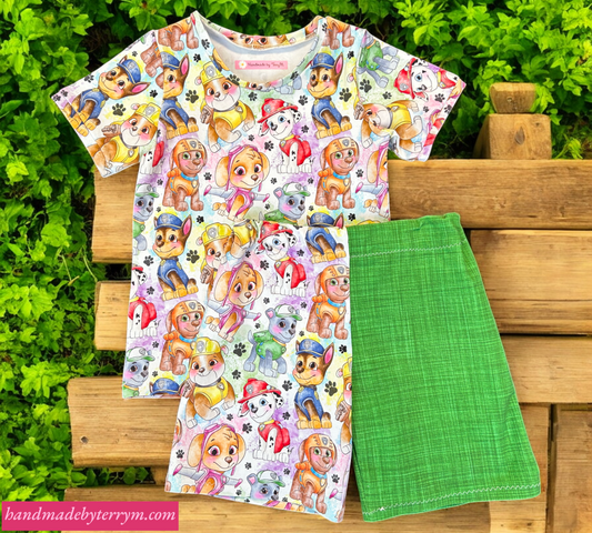 Puppies on Patrol T-shirt & Shorts Set - Size 4