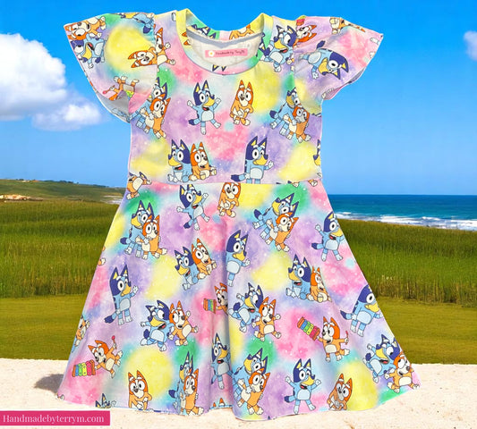 Bluey Rainbow Dress - Size 3