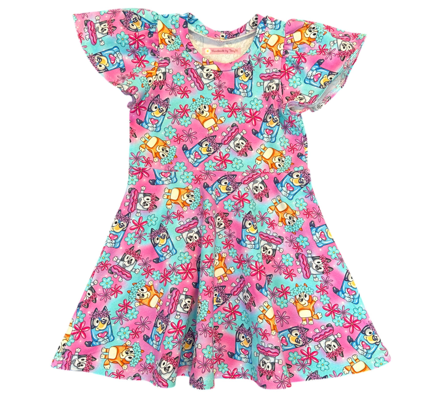 Flower Bluey Dress - Size 3