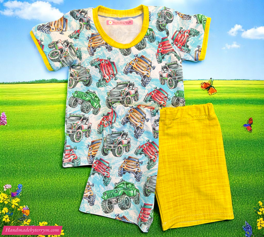 Monster Truck T-Shirt & Shorts Set - Size 1