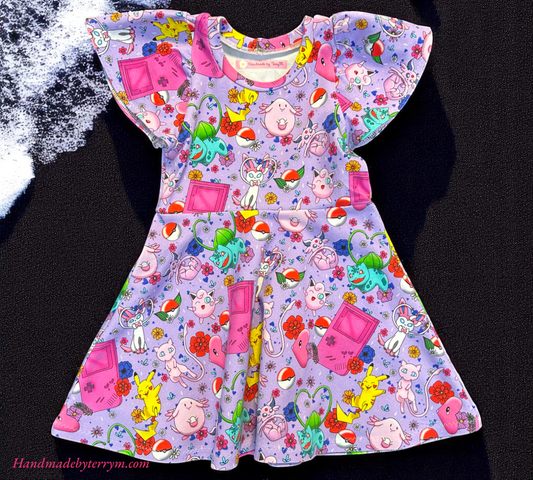 Purple Pokemon Dress - Size 2