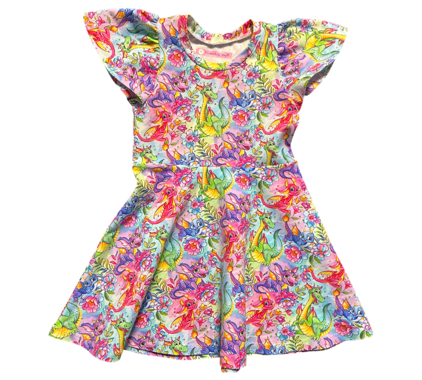Colourful Dragon Dress - Size 3
