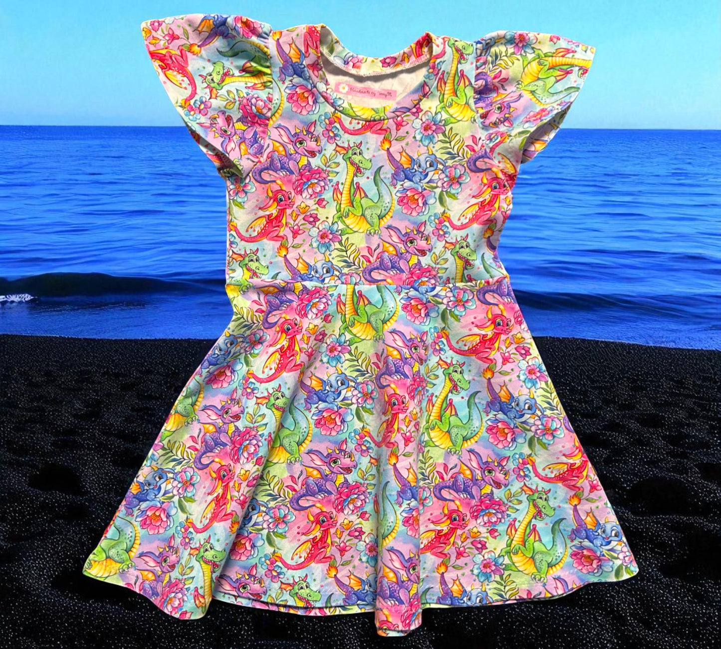 Colourful Dragon Dress - Size 3