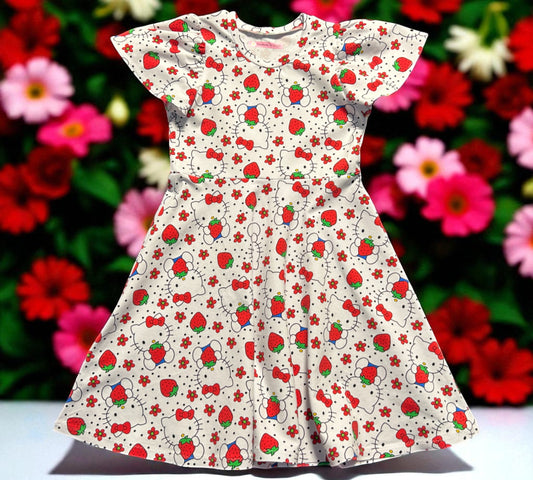 Hello Kitty with Strawberries Dress - Size 7