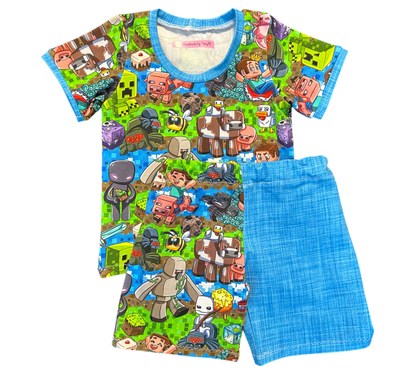 (1166) Adventure T-Shirt & Shorts Set - Size 2