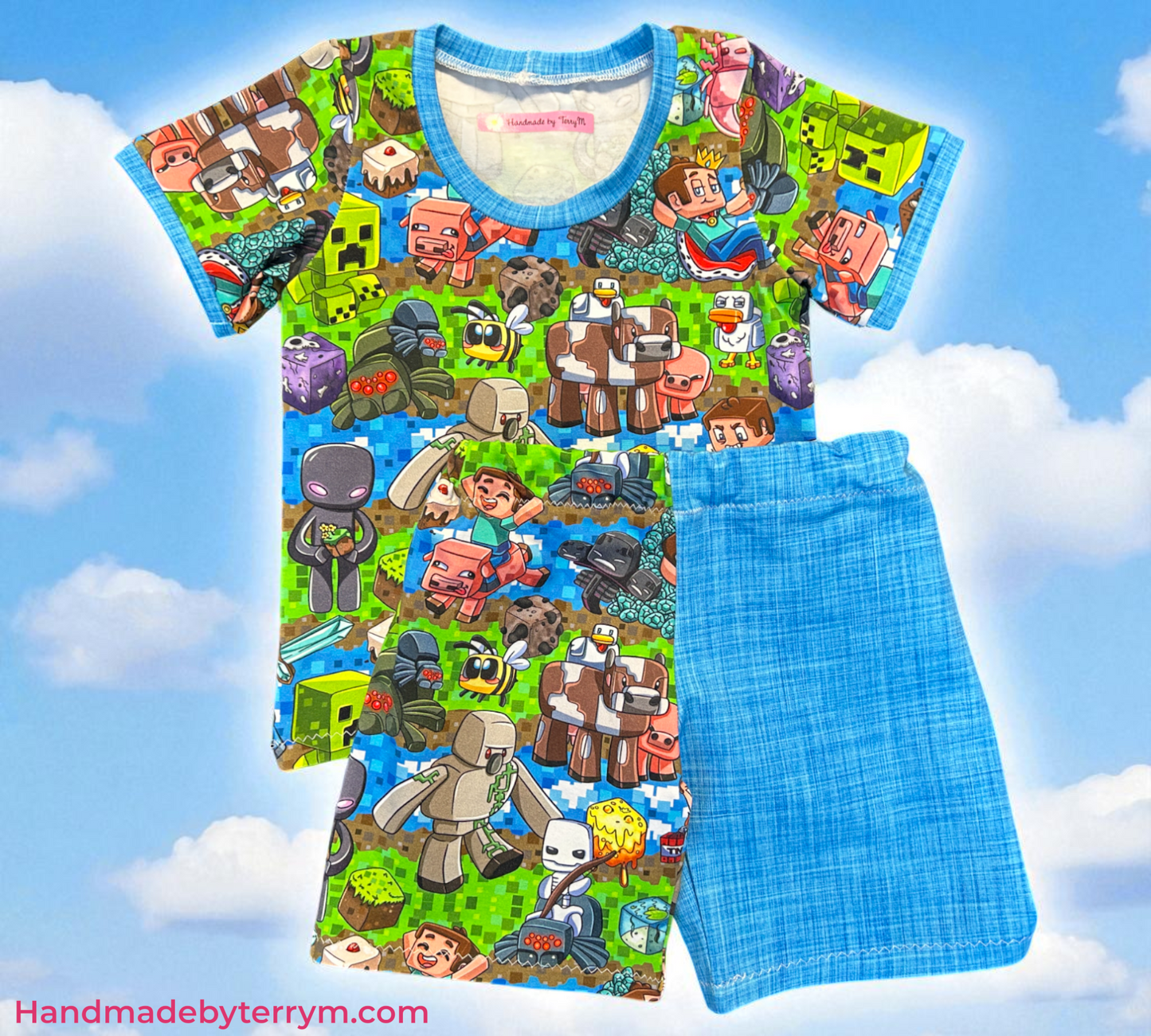 (1166) Adventure T-Shirt & Shorts Set - Size 2