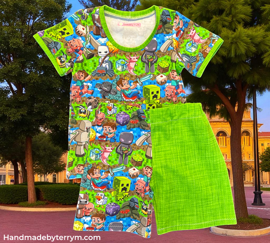 Minecraft T-Shirt & Shorts Set - Size 5