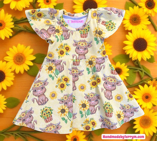Highland Cow Dress - Size 1