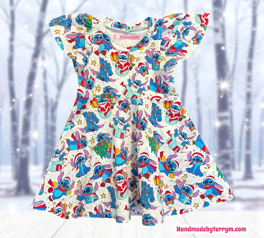Christmas Stitch Dress - Size 1