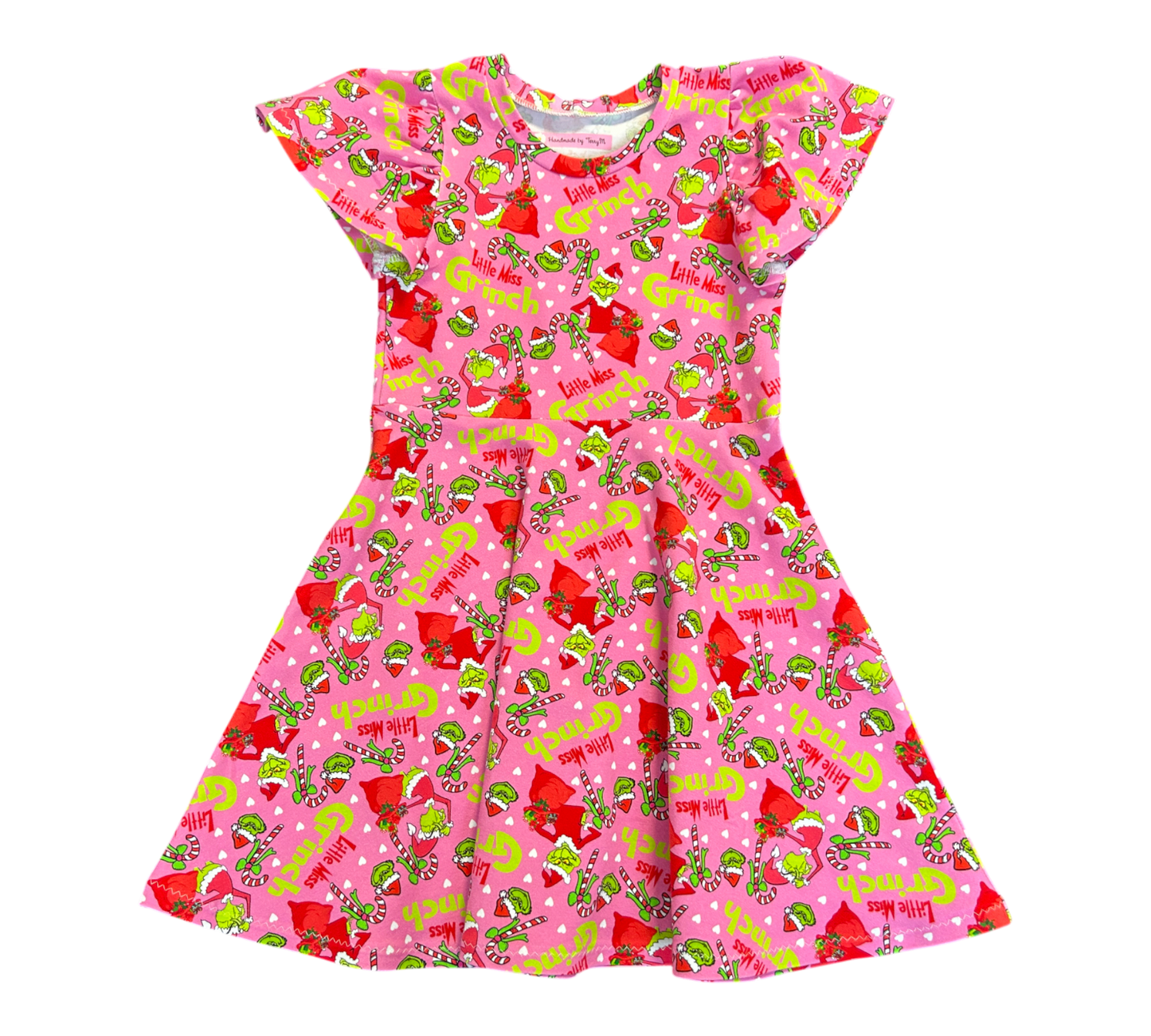 Little Miss Grinch Xmas Dress - Size 3
