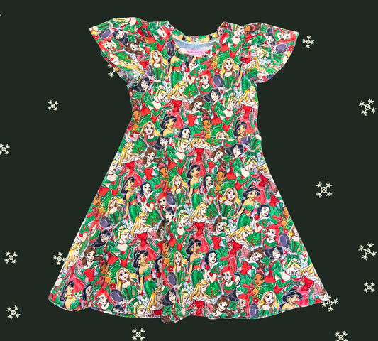 Christmas Princesses Dress - Size 5