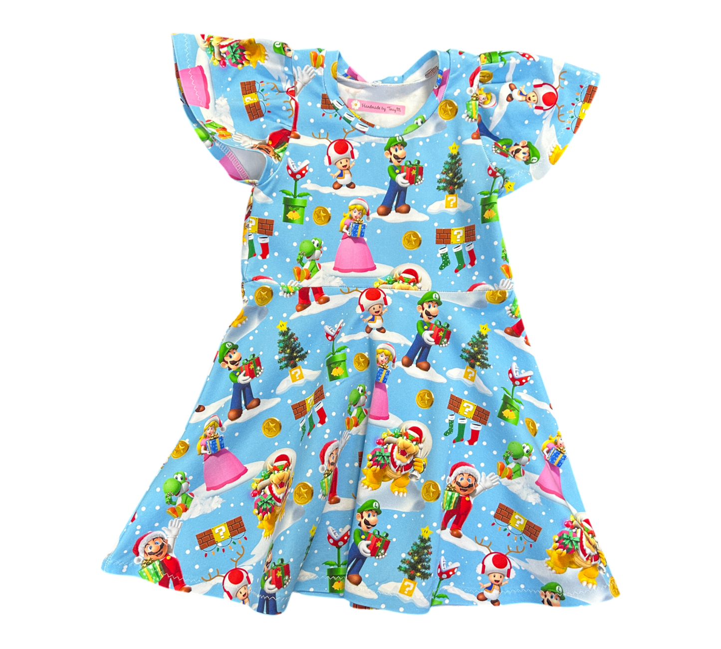 Mario Gang Christmas Dress - Size 6