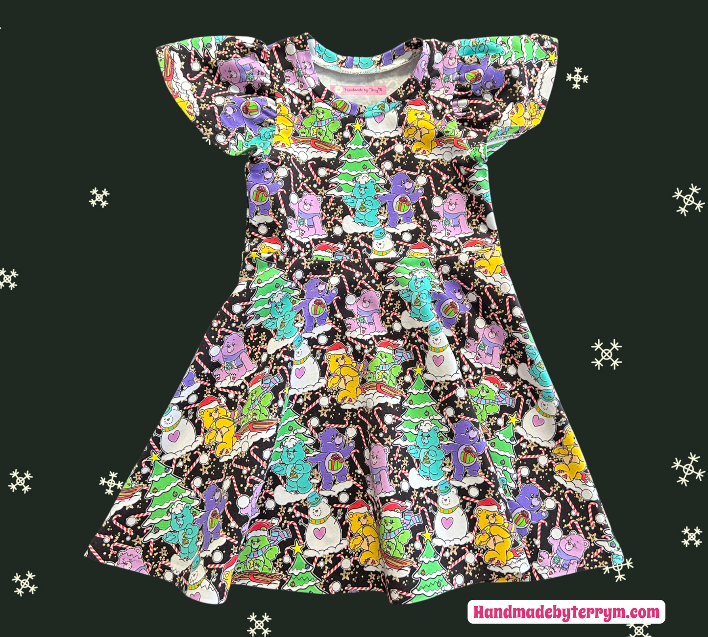 Christmas Carebear Dress - Size 4