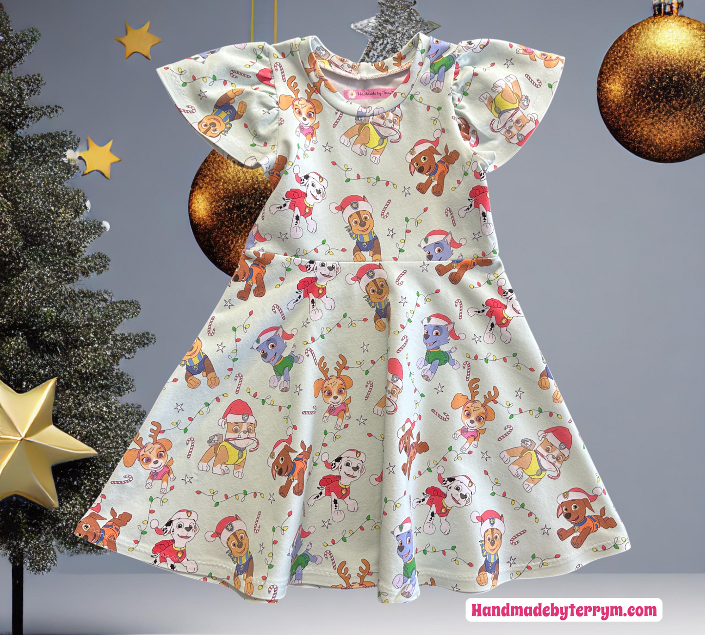Christmas Paw Patrol Dress - Size 4